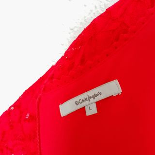 Vestido de fiesta en encaje rojo otoño/invierno