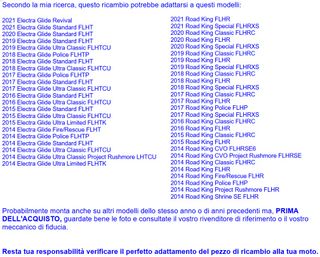 HARLEY DAVIDSON CONTAGIRI PER ROAD KING 67000007