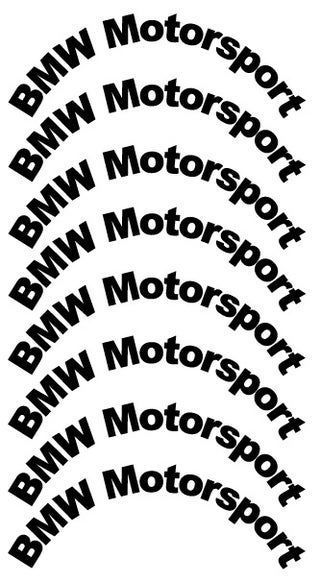 8x pegatinas BMW Motorsport para llantas