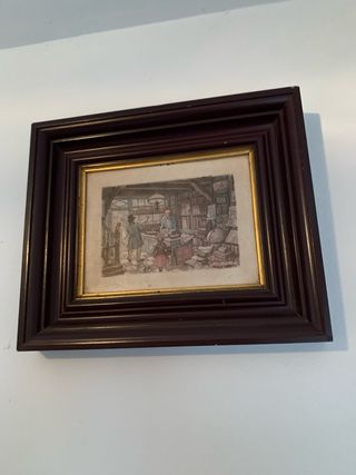 Cuadro vintage En la libreria