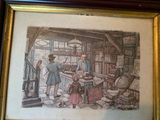 Cuadro vintage En la libreria
