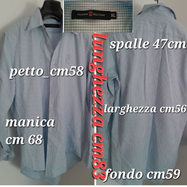 Camicia Marina Militare XL Cotone 