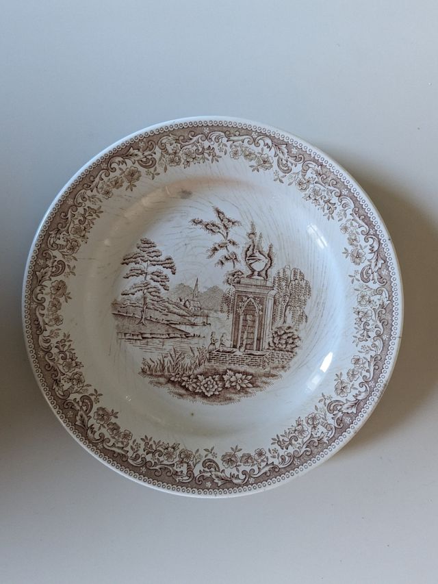 Lote platos antiguos estilo Bridgerton vajilla