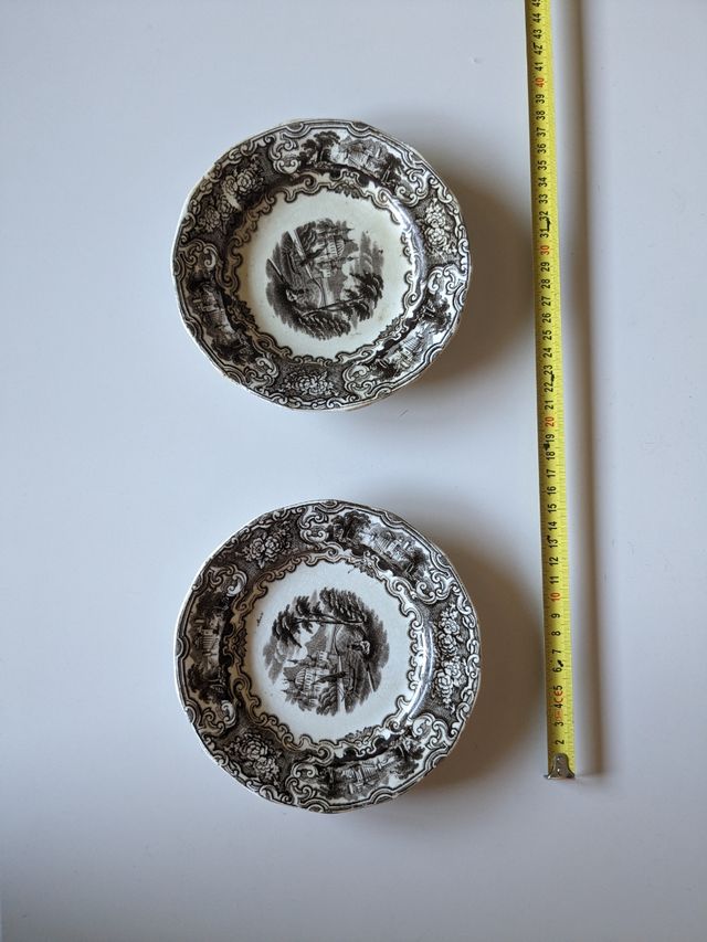 Lote platos antiguos estilo Bridgerton vajilla