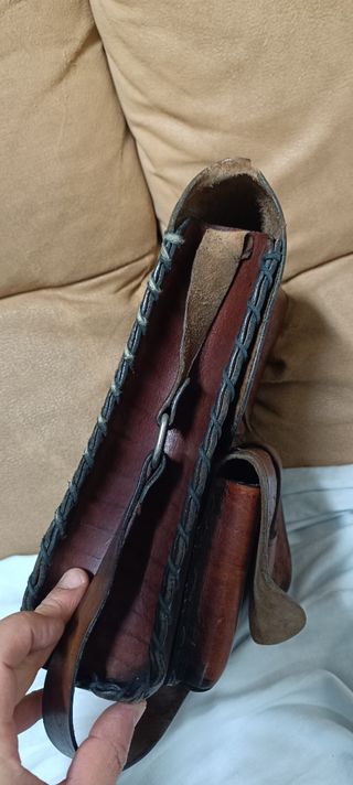 Bolso, mochila vintage de cuero