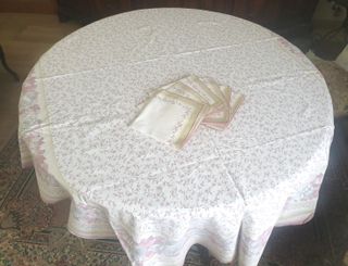 Tovaglia ovale Zucchi cotone pesante completa 8 ps