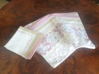 Tovaglia ovale Zucchi cotone pesante completa 8 ps