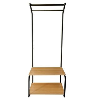 Perchero Metálic Burro De Pie Negro 2 Baldas NUEVO