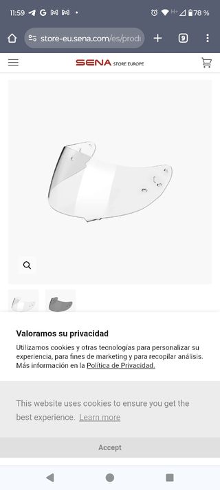 Visera casco sena outride