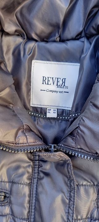 Cazadora plumas gris talla 48