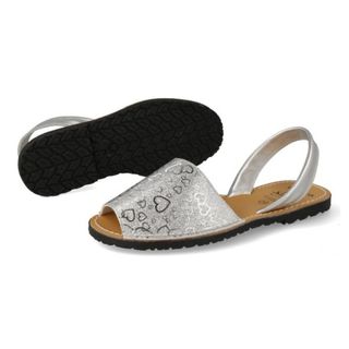 menorquinas avarcas mujer platino y plata