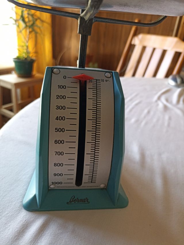 Bascula vintage azul turquesa