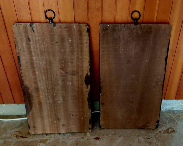 Quadri in legno pastori sardi (coppia)