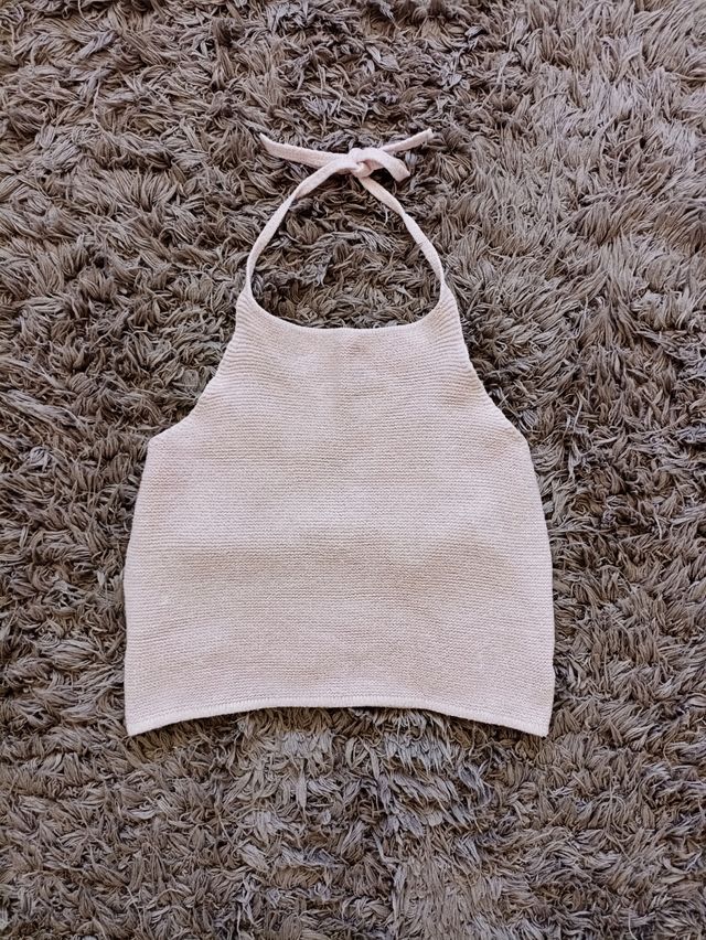 Top de ganchillo rosita palo