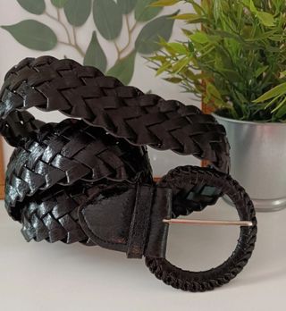 Cinturón trenzado negro