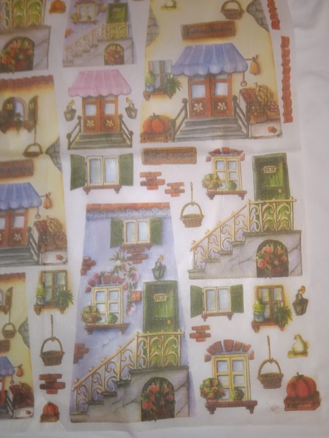 Papel decoupage ,tejas...