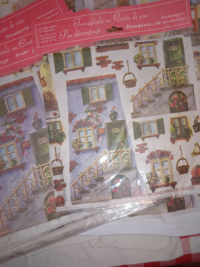 Papel decoupage ,tejas...