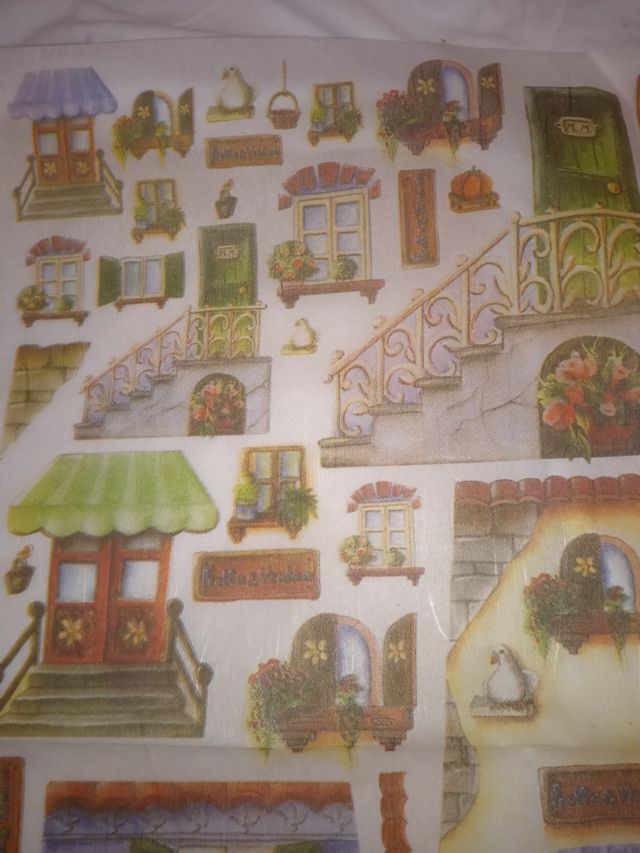 Papel decoupage ,tejas...
