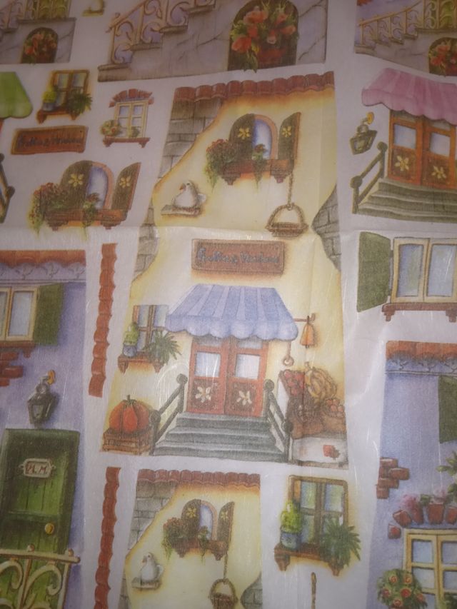 Papel decoupage ,tejas...