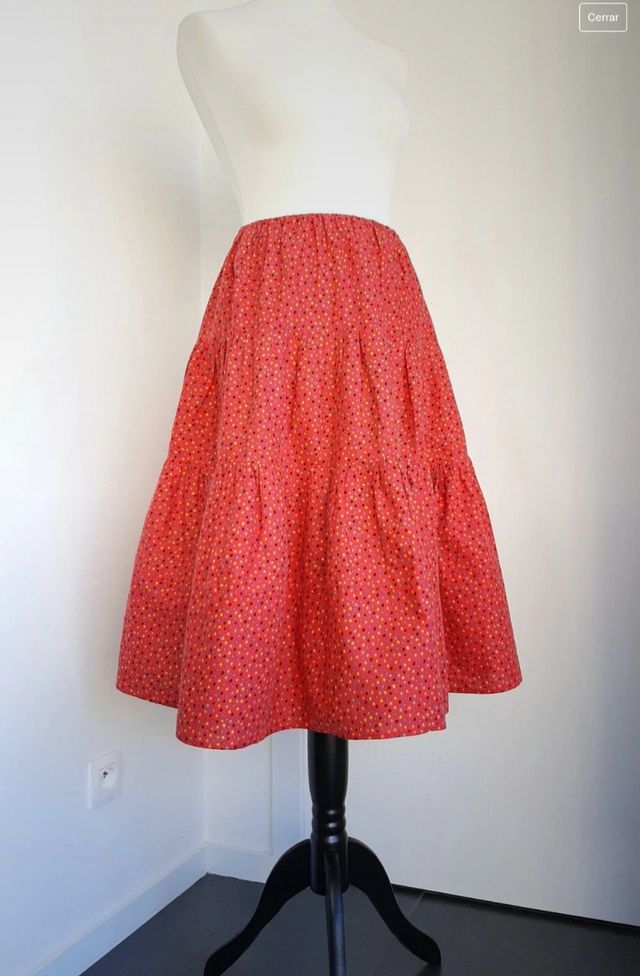 Falda Colorines Acampanada 100% Algodón