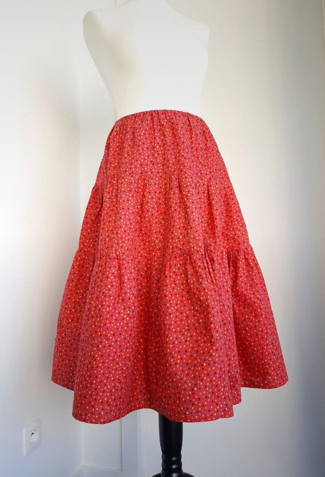 Falda Colorines Acampanada 100% Algodón