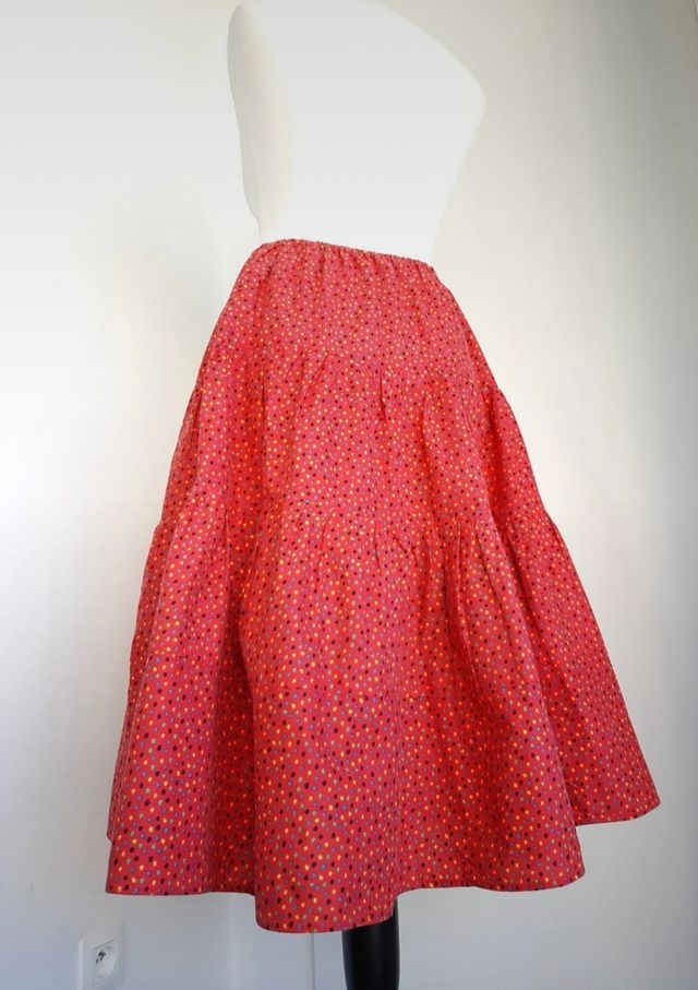 Falda Colorines Acampanada 100% Algodón