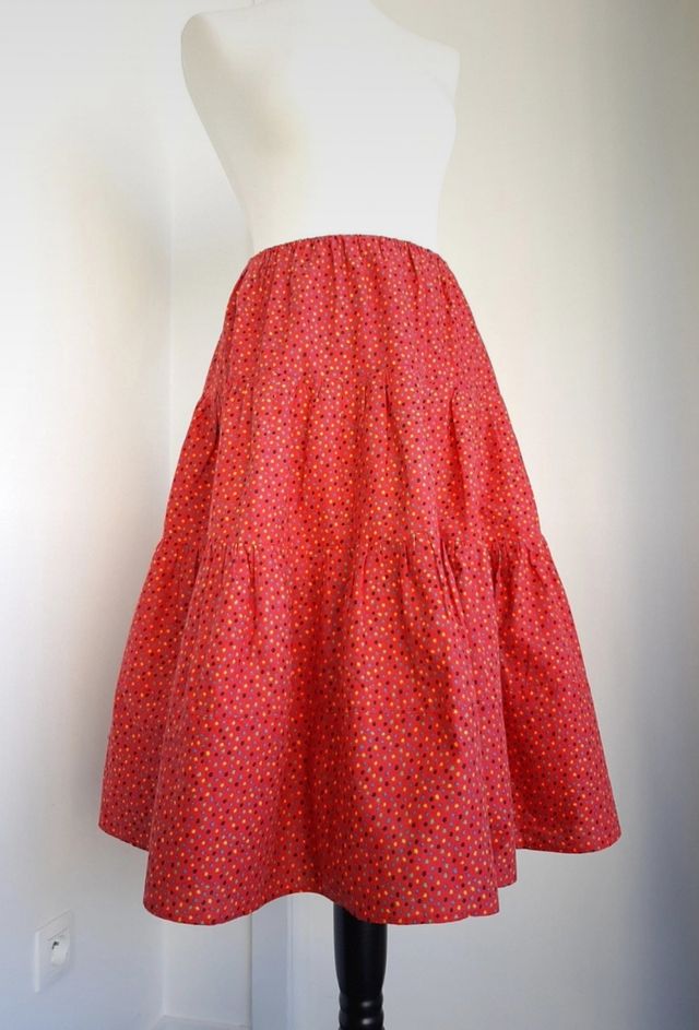 Falda Colorines Acampanada 100% Algodón