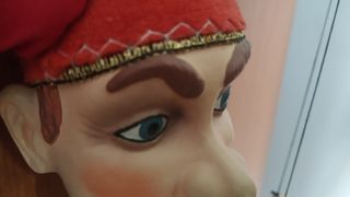 Marioneta artesanal checa. Títere de bufón