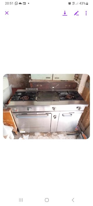 Cocina de fogones,plancha y horno