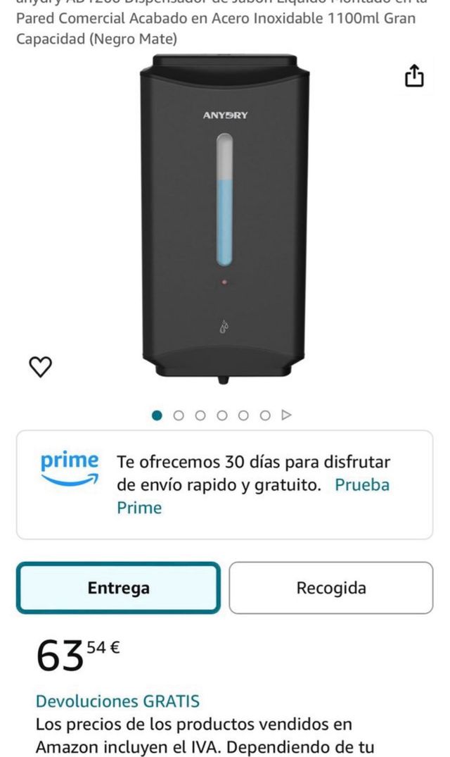 Dispensador de jabon con sensor elegant