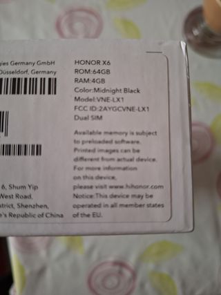 HONOR X6. 64 GB. PRECINTADO