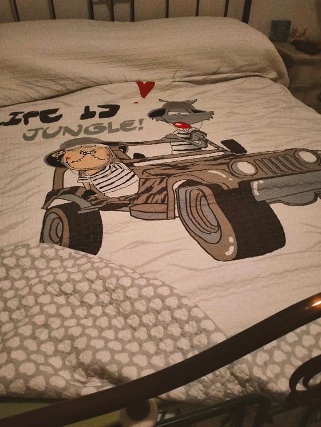 Trapunta per letto singolo Happy people