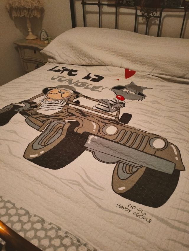 Trapunta per letto singolo Happy people