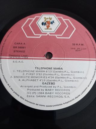 Gazebo - Telephone Mama. 1984 LP
