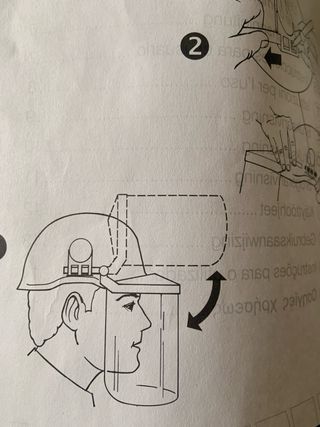 Visiera per decespugliatore