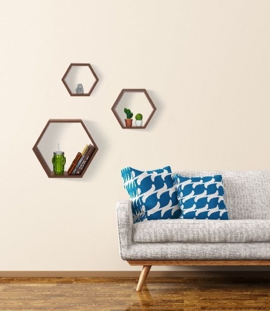 Set 3 mensole Esagonali