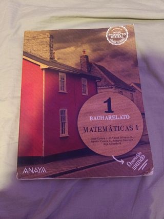 Libro Matemáticas Anaya 1°BAC en Gallego 
