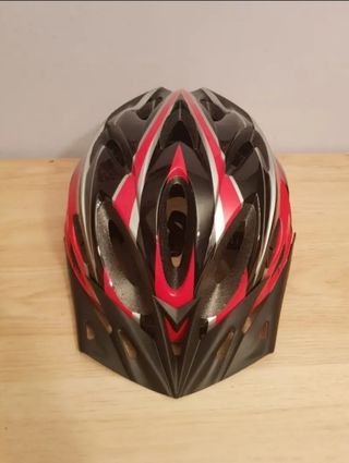 Casco de bicicleta unisex ultraligero,rojo y negro