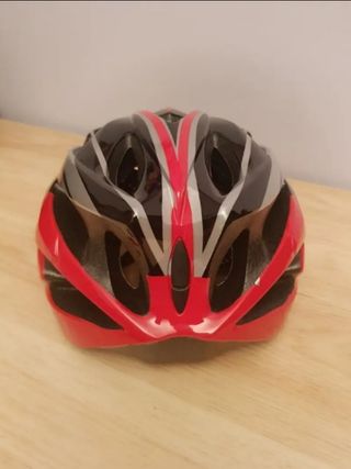 Casco de bicicleta unisex ultraligero,rojo y negro
