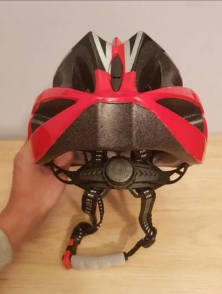 Casco de bicicleta unisex ultraligero,rojo y negro