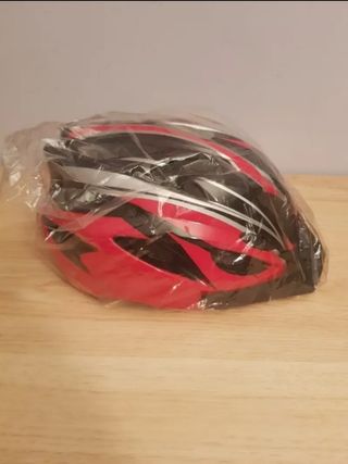 Casco de bicicleta unisex ultraligero,rojo y negro