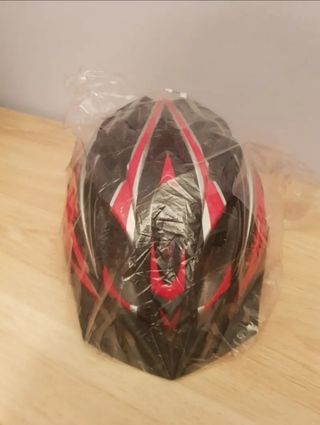Casco de bicicleta unisex ultraligero,rojo y negro