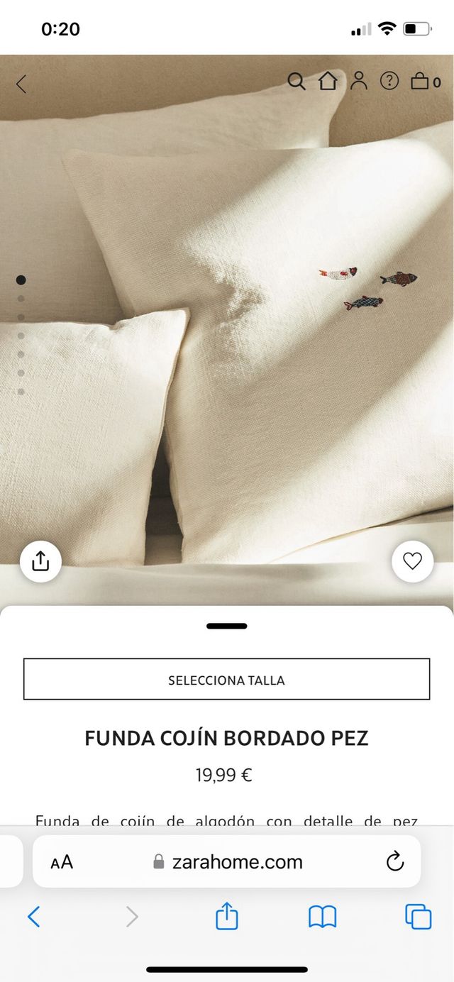 Almofada Zara para casa