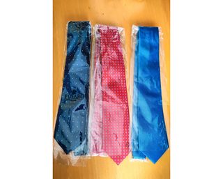 Tris Cravatte in pura seta, sartoria Fusaro