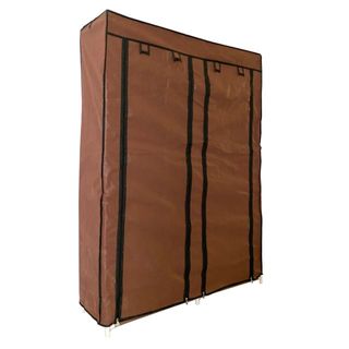 Armario Marrón 125x92x28 Cm Tela Zapatero NUEVO