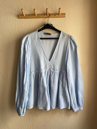 Blusa azul - zara