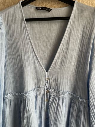 Blusa azul - zara