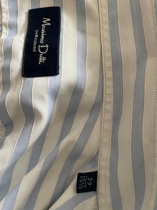 CAMISA RALLAS BLANCO-AZUL