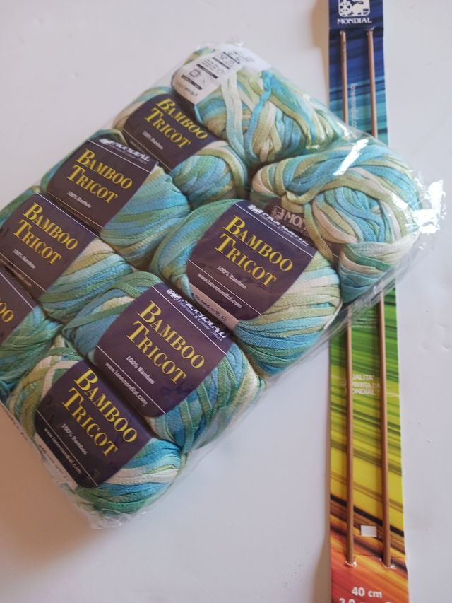 Lote de 10 ovillos cinta bamboo Mondial