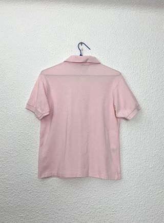 Polo Lacoste mujer XS logo bordado rosa